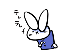 Rabbit who is studying for an exam. sticker #2684364