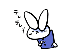 Rabbit who is studying for an exam. sticker #2684364