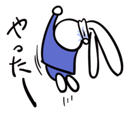 Rabbit who is studying for an exam. sticker #2684365