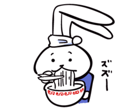 Rabbit who is studying for an exam. sticker #2684366