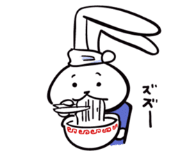 Rabbit who is studying for an exam. sticker #2684366