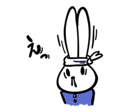 Rabbit who is studying for an exam. sticker #2684367