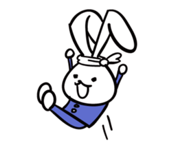 Rabbit who is studying for an exam. sticker #2684370