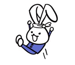 Rabbit who is studying for an exam. sticker #2684370