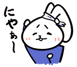 Rabbit who is studying for an exam. sticker #2684374