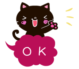 Daily conversation of a black cat sticker #2685460