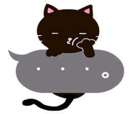 Daily conversation of a black cat sticker #2685480