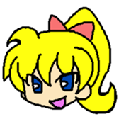 ribbon little girl sticker #2685652