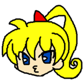 ribbon little girl sticker #2685660