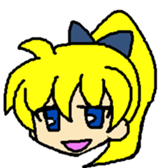 ribbon little girl sticker #2685674