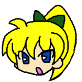 ribbon little girl sticker #2685678