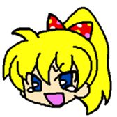 ribbon little girl sticker #2685679