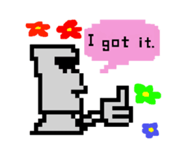 Moai emoji majestic item for contest 0 pixel art