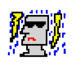 Moai emoji majestic item for contest 0 pixel art