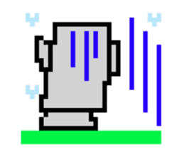 Moai of pixel art sticker #2685788