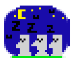 Moai of pixel art sticker #2685790