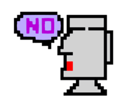 Moai of pixel art sticker #2685796