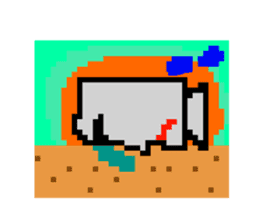 Moai of pixel art sticker #2685799