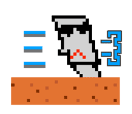 Moai of pixel art sticker #2685804