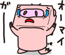 Robot animal PIG sticker #2686016
