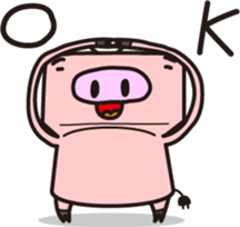 Robot animal PIG sticker #2686025