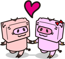 Robot animal PIG sticker #2686031