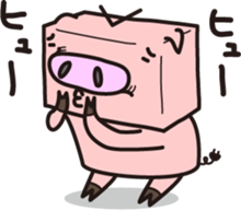 Robot animal PIG sticker #2686032