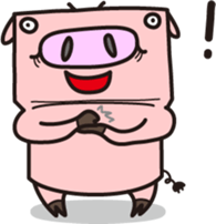 Robot animal PIG sticker #2686047