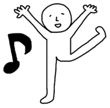 Loose dancing man sticker #2686423