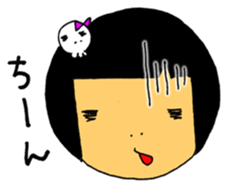 kokeshi girl sticker #2688176