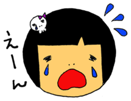 kokeshi girl sticker #2688182