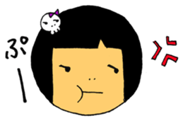 kokeshi girl sticker #2688183