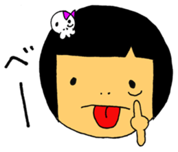 kokeshi girl sticker #2688185