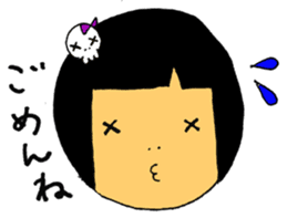 kokeshi girl sticker #2688186