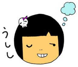 kokeshi girl sticker #2688187