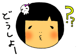 kokeshi girl sticker #2688188