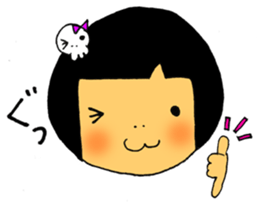 kokeshi girl sticker #2688191