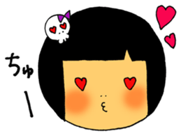 kokeshi girl sticker #2688196