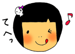 kokeshi girl sticker #2688197