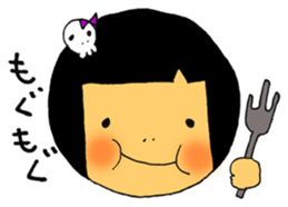 kokeshi girl sticker #2688199