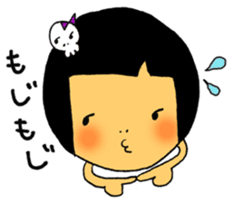 kokeshi girl sticker #2688203