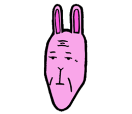 Funny middle-aged rabbit. sticker #2690211