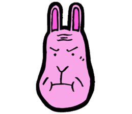 Funny middle-aged rabbit. sticker #2690212