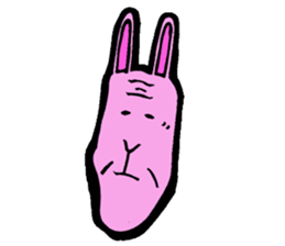 Funny middle-aged rabbit. sticker #2690213