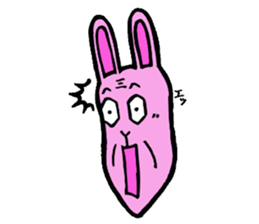 Funny middle-aged rabbit. sticker #2690214