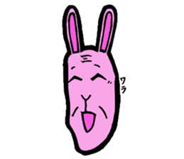 Funny middle-aged rabbit. sticker #2690220