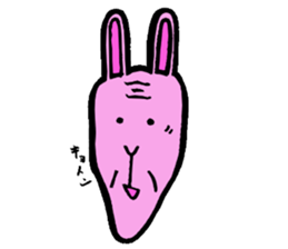 Funny middle-aged rabbit. sticker #2690221