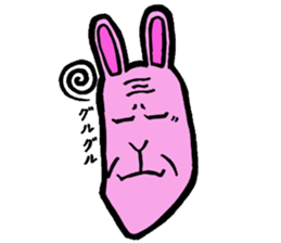 Funny middle-aged rabbit. sticker #2690226
