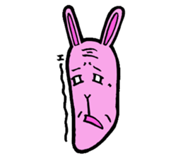 Funny middle-aged rabbit. sticker #2690227