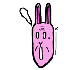 Funny middle-aged rabbit. sticker #2690228